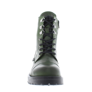 Carl Scarpa Blanca Chunky Lace-Up Green Leather Ankle Boots